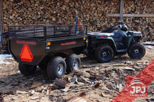 trailer behind work quad