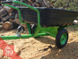 trailer behind small tractor