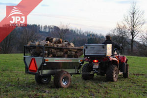 small trailer behind garden tractor